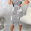 Dresses female | Fashion Slim Sexy Short Sleeve Dress