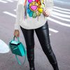 Tops & Outerwear female | Casual Colorful Drawstring Hooded Pocket Long Sleeve Pullover Loose Sweatshirt