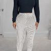 Bottoms female | Casual Slim Striped Pile Pants