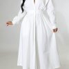 Dresses female | Plus Size Shirt Casual Long Sleeve Fat Shirt Dress