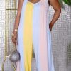 Jumpsuits & Rompers female | Casual Loose Striped Plus Size Jumpsuit Multicolor