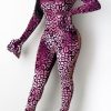 Jumpsuits & Rompers female | Fashion Best Sellers Leopard Print Long Sleeve Jumpsuit