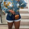 Tops & Outerwear female | F Ion Retro Three-Dimensional Flower Loose Single-Breasted Button Cardigan Short Coat