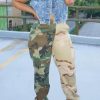 Bottoms female | Casual Camouflage Stitching Pocket Cargo Pants