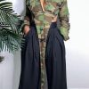 Tops & Outerwear female | Fashion Lapel Camouflage Print Camisole Jacket Army Green