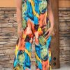 Jumpsuits & Rompers female | Plus Size Multi Color Tie Dye Casual Loose Jumpsuit