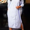 Dresses female | Casual Striped Printed Single Breasted Shirt Maxi Dress