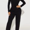 Jumpsuits & Rompers female | Casual Off-Shoulder Long-Sleeved Jumpsuit