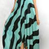 Dresses female | Loose Striped Print Plus Size Suspender Maxi Dress