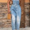 Jumpsuits & Rompers female | Fashion Casual Designer Style Denim Suspender Jumpsuit Blue