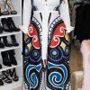 Dresses female | Elegant Shirt Collar Butterfly Print Belt Maxi Dress