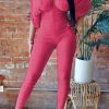 Jumpsuits & Rompers female | Casual Drawstring Pleated High Waist Jumpsuit