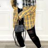 Tops & Outerwear female | Casual Plaid Stitching Button Front Shacket