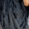 Tops & Outerwear female | Flannel High Waist Cape Sweatshirt Black