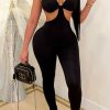 Jumpsuits & Rompers female | Sexy Solid Cutout Jumpsuit