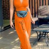 Jumpsuits & Rompers female | Fashion Sleeveless V-Neck Knotted Slim Fit Jumpsuits