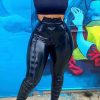 Bottoms female | Fashion Zipper Slim Sexy Pencil Leather Pants