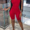 Jumpsuits & Rompers female | Sexy Furry Trim Strapless Bodycon Romper