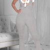 Jumpsuits & Rompers female | Solid Color Casual Suspender Jumpsuit Ash