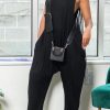 Jumpsuits & Rompers female | Street Fashion Sleeveless Pocketed Harem Jumpsuit