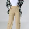 Bottoms female | Casual Loose Pocket Straight Pants