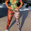 Jumpsuits & Rompers female | Contrasting Camouflage Stitching Print Sexy Jumpsuit