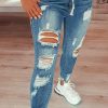 Bottoms female | High-Rise Lace-Up Slim Stretch Skinny Jeans