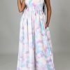 Jumpsuits & Rompers female | Glamorous Tie Dye Print Bandeau Wide Leg Jumpsuits