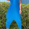 Jumpsuits & Rompers female | Solid V-Neck Sleeveless Harem Jumpsuit