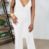 Jumpsuits & Rompers female | Sexy Spaghetti Straps Belt Wide Leg Jumpsuit