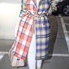 Tops & Outerwear female | Fashion Temperament Color Matching Plaid Woolen Midi Coat Multicolor