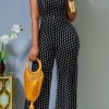 Jumpsuits & Rompers female | Fashion Polka Dot Print Suspender Jumpsuit