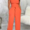 Jumpsuits & Rompers female | F Ion Strapless Smocked Drawstring Jumpsuit