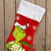 Accessories female | Grinch Super Soft Christmas Pendant Fireplace Christmas Stocking