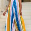 Jumpsuits & Rompers female | Casual Loose Colorful Striped Halter Jumpsuit Multicolor