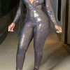 Jumpsuits & Rompers female | Sexy Sequins Deep V Neck Long Sleeve Jumpsuit