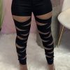 Bottoms female | Sexy Solid Lace Up Pants