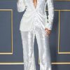 2-Pieces female | Casual Sequin Lapel Suit Two-Piece Set