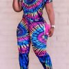 2-Pieces female | Street Fashion Tie Dye Two-Piece Set