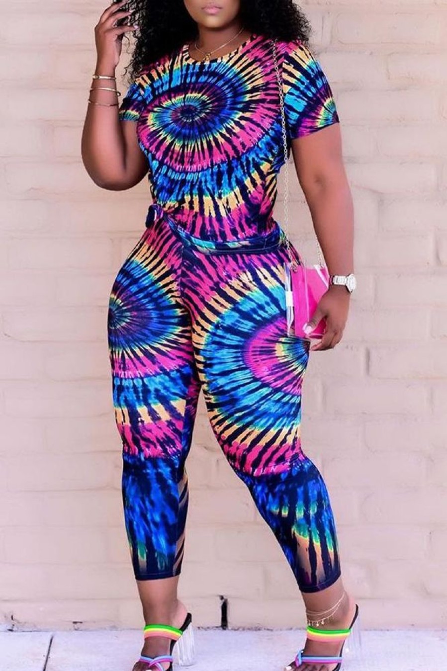 2-Pieces female | Street Fashion Tie Dye Two-Piece Set