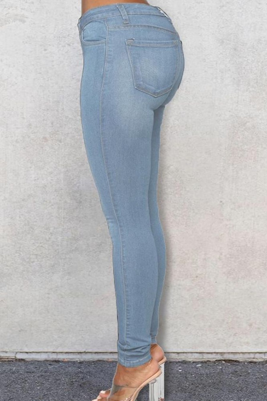 Bottoms female | Sexy F Ion High Waist Slim Jeans