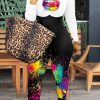 Jumpsuits & Rompers female | Lip Inkjet Print Long Sleeve Plus Size Jumpsuit