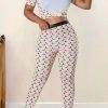 2-Pieces female | Casual Printed T-Shirt Trousers Two-Piece Set Apricot