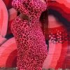 Dresses female | Fashion Animal Print Long Sleeved Hooded Maxi Dress