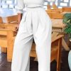 Jumpsuits & Rompers female | Long Sleeve Solid Color Loose Wide Leg Straight Jumpsuit