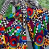 Bottoms female | Fashion Colorful Print High Waist Wide-Leg Pants Multicolor