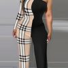 Jumpsuits & Rompers female | Sexy Contrast Patchwork Fashion Print Jumpsuit