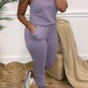 Jumpsuits & Rompers female | Solid Color Fashion Drawstring Belt Vest Jumpsuit