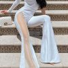 Jumpsuits & Rompers female | Sexy One Shoulder Mesh Sitiching Slim Fit Flared Jumpsuit