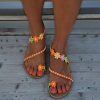 Accessories female | Colorful Flower Open-Toe Flat Casual Beach Sandals Multicolor